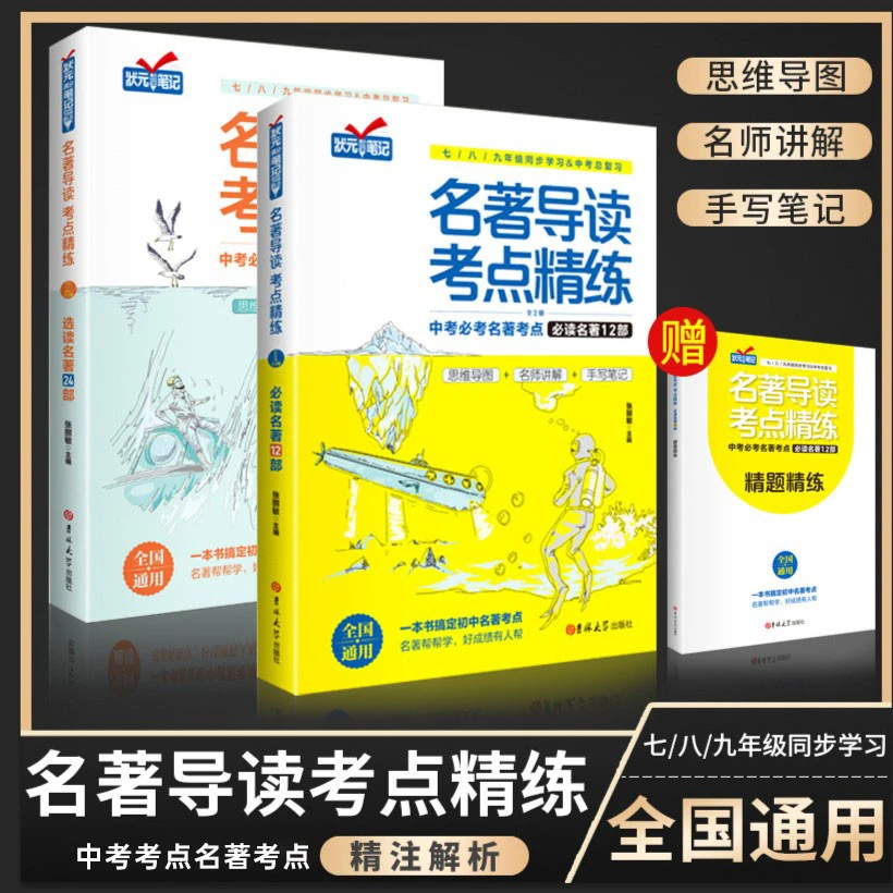 全3册中考名著导读 中考名著考点精练阅读教材满分宝典 专项训练