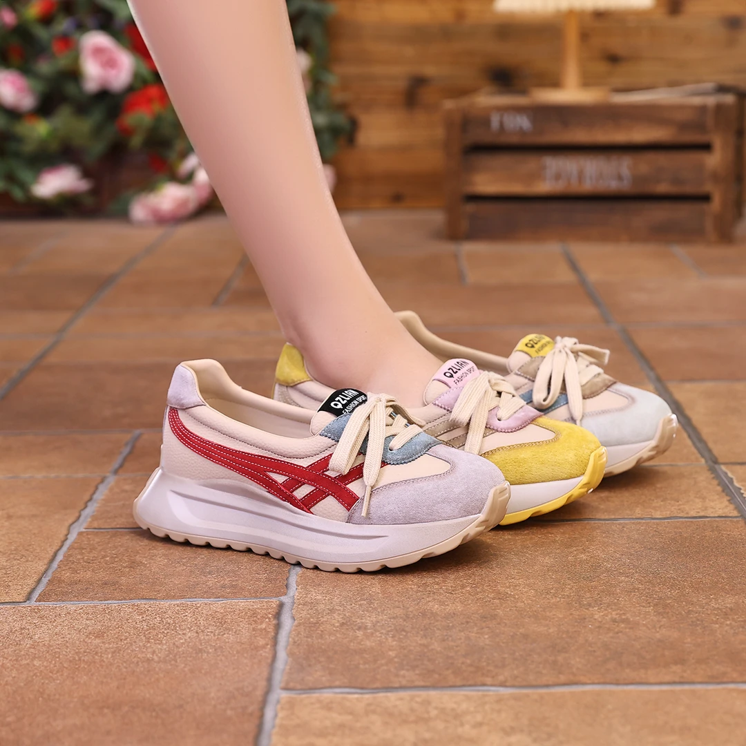 千之恋现货增高5CM2024夏季新复古风高能感运动百搭气质女鞋9962