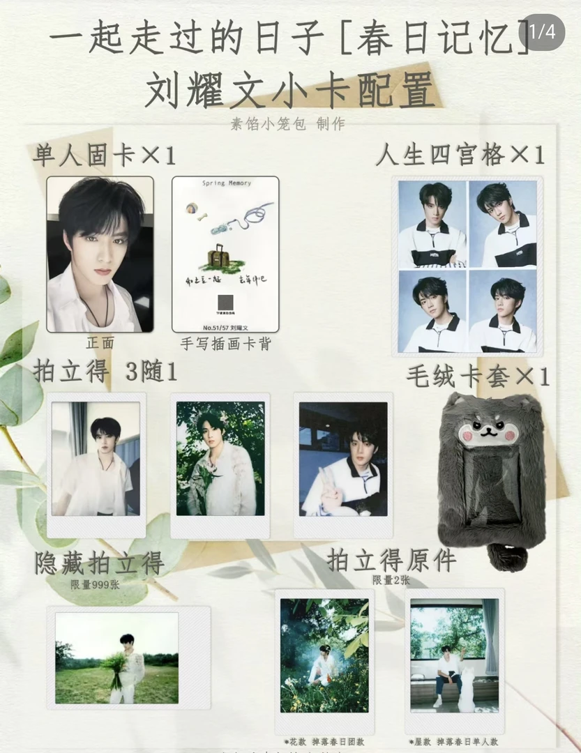 (官方正品未绑定)刘耀文春日记忆单人款