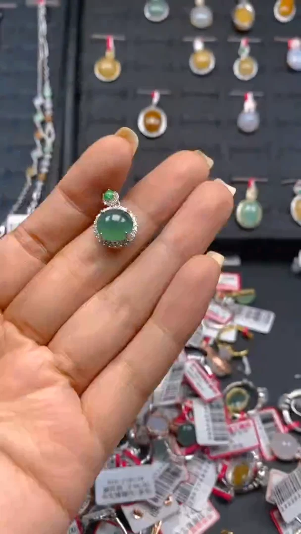 【闪购商品】翡翠项链银S925镶嵌1017676874