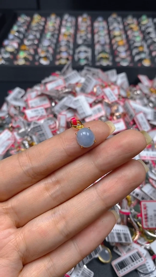 【闪购商品】翡翠吊坠(不含链)银S925镶嵌0564526908