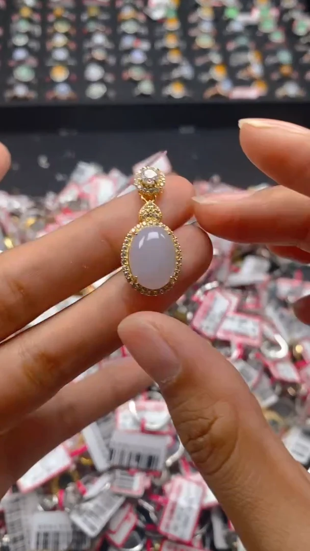 【闪购商品】翡翠吊坠(不含链)银S925镶嵌0564914663