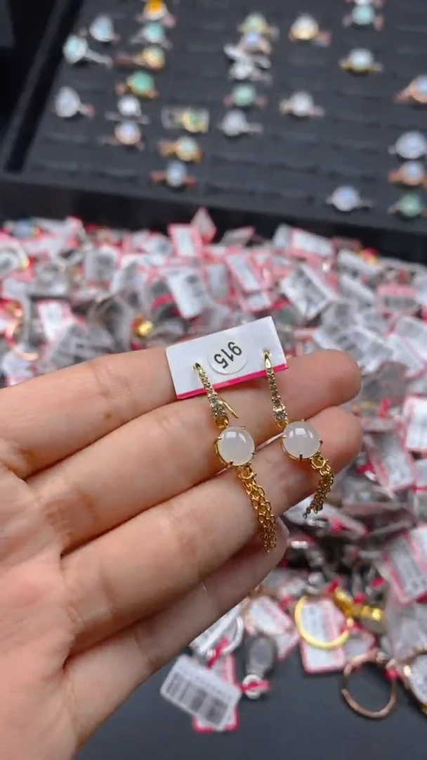 【闪购商品】翡翠耳饰未镶嵌0363332677