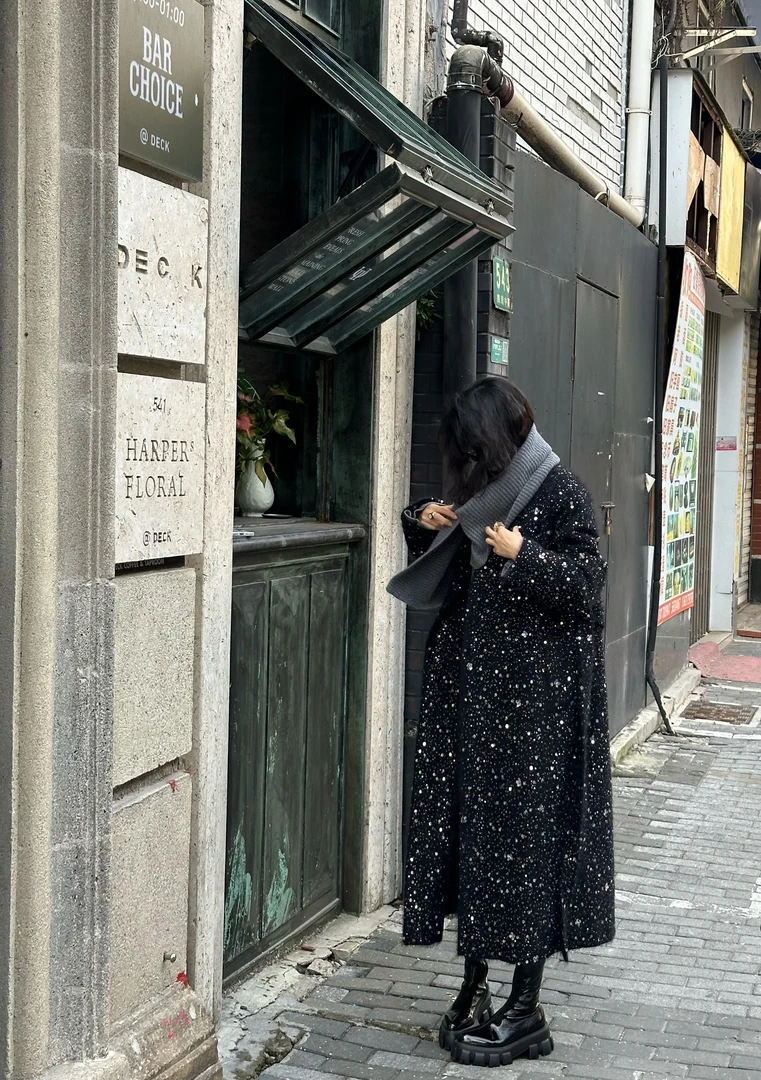 SONG TING 守望星河重工亮片大衣