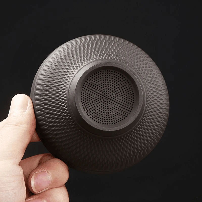 一体紫砂茶漏茶滤茶叶过滤网茶隔宜兴创意一体百孔分离滤茶器茶具