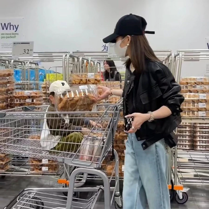 美式复古皮衣外套女春秋2025年新款时尚小个子短款机车服夹克上衣