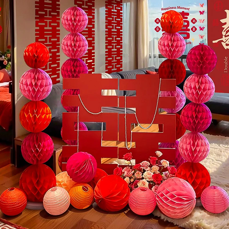 菲寻结婚婚房布置套装喜字KT板摆件立体落地囍字婚礼酒店客厅装饰
