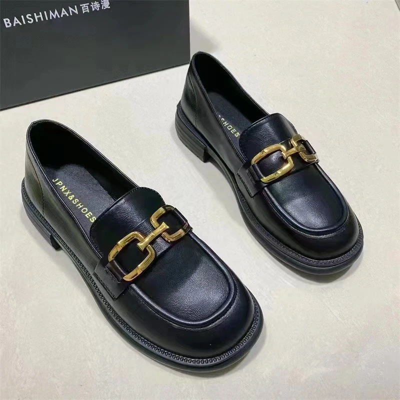 小鑫肝@设计款百搭软底复古英伦风乐福鞋 8087