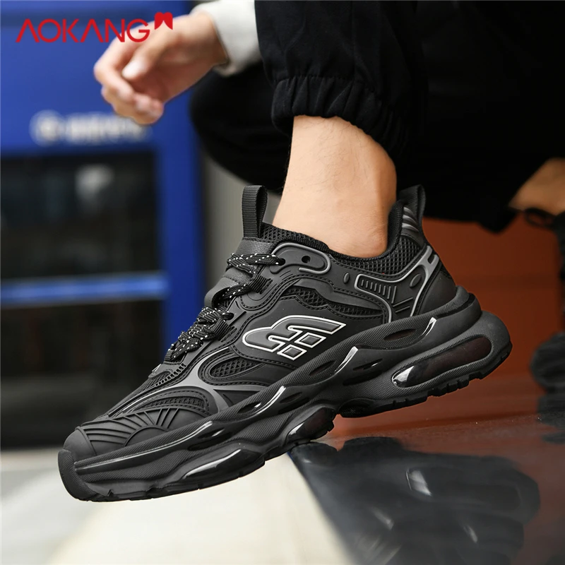 Aokang/奥康2025秋季男士时尚百搭保暖潮流潮鞋跑步防滑老爹鞋
