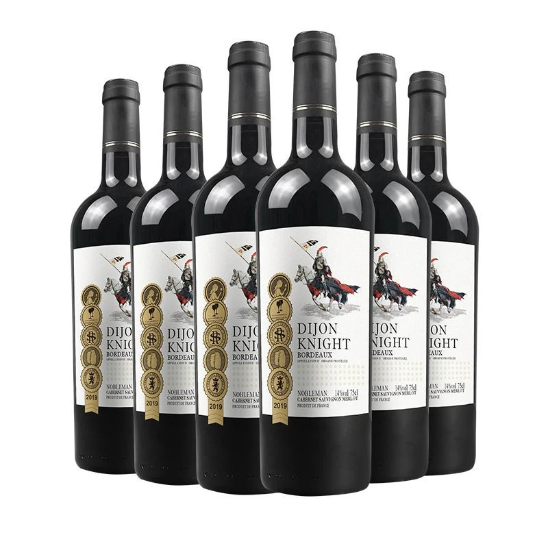 法国进口第戎骑士贵族干红葡萄酒整箱送礼婚宴高级干型批发