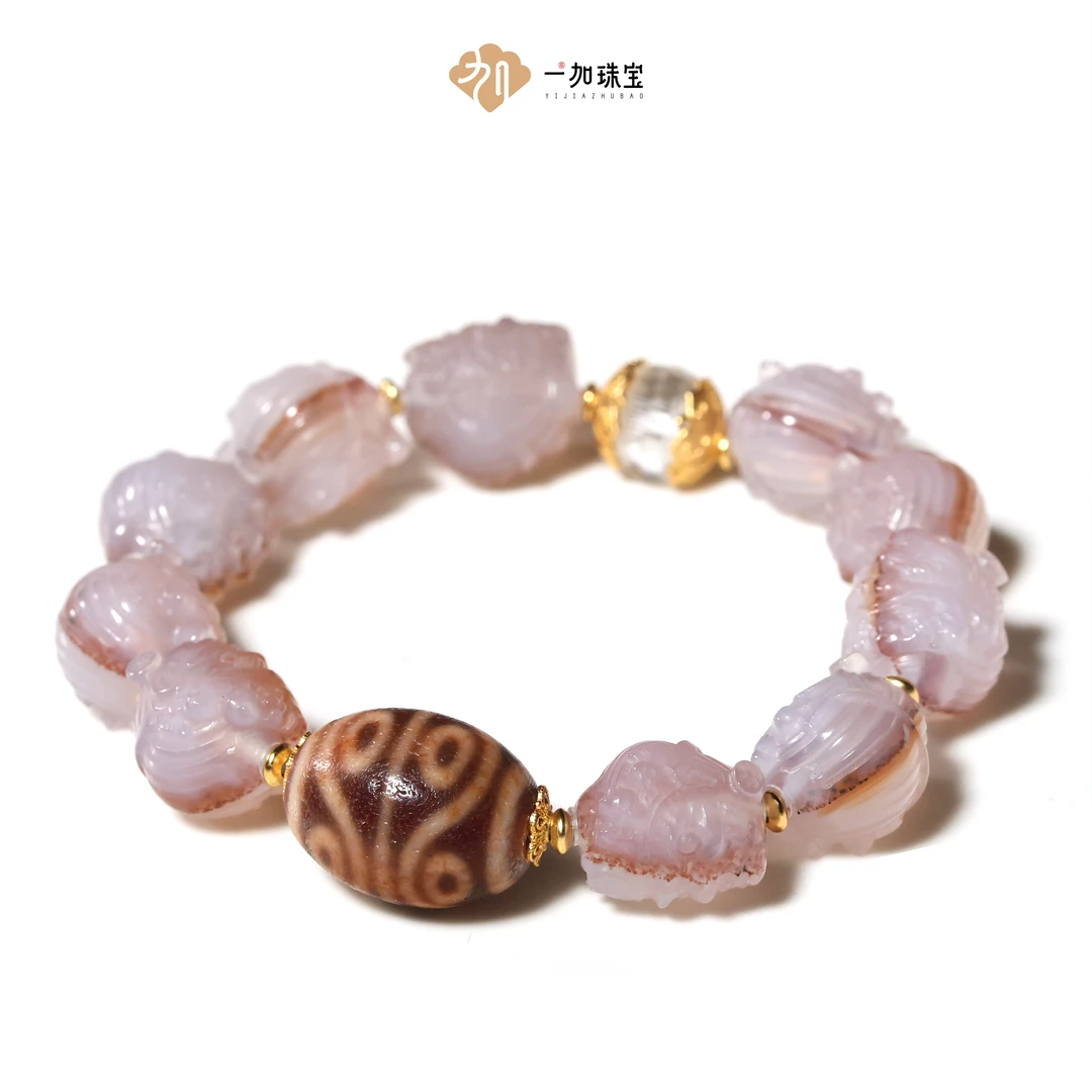 壹加安琪｜手工设计金蟾水纹八眼手串多样性发一个