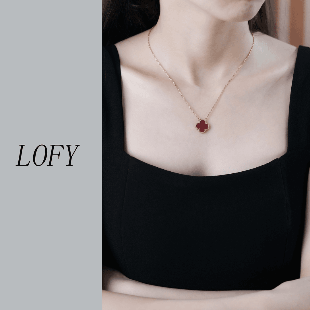 lofy /肆花벼운가벼双面项链