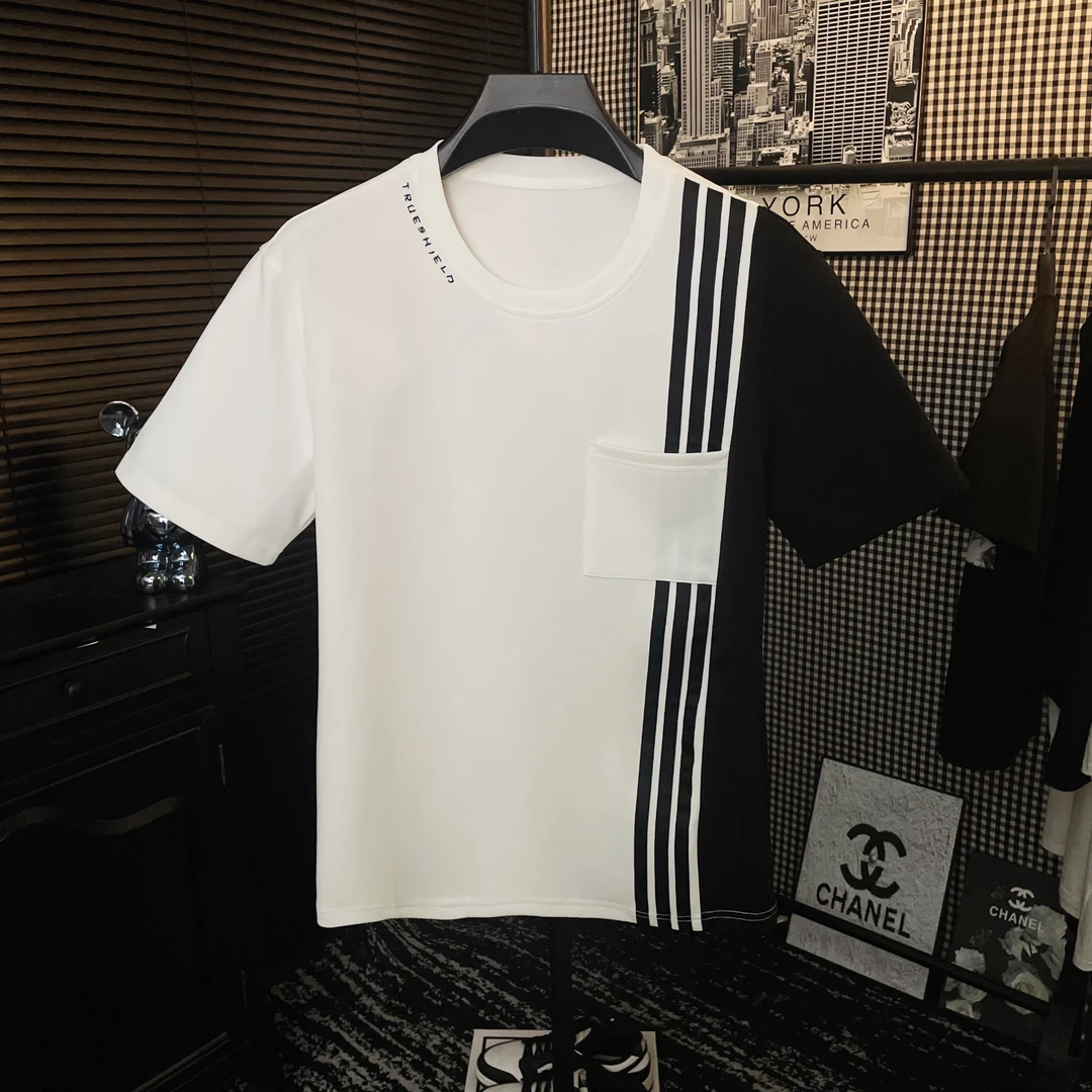 【小宋】原创个性圆领简约轻奢设计百搭透气T恤短袖上衣