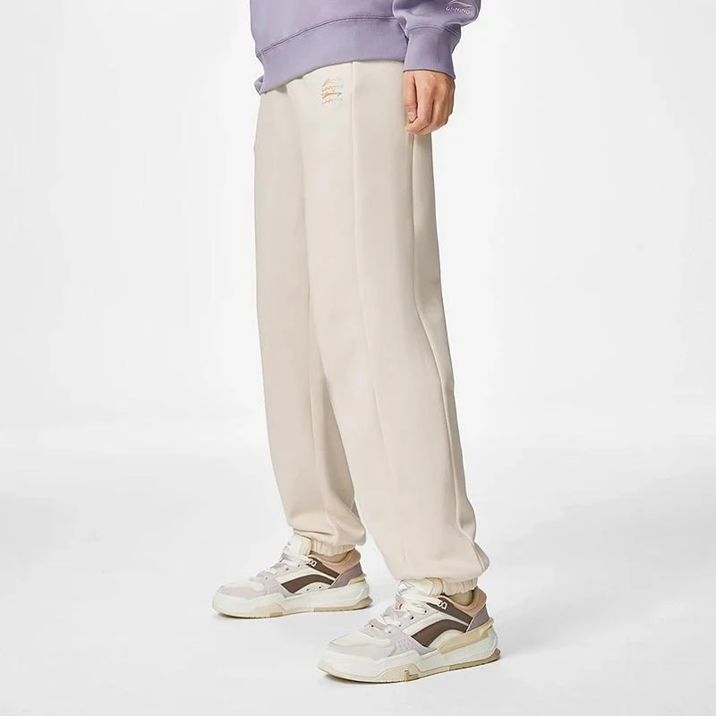 【莎莎同款】李宁卫裤女士运动生活系列休闲束脚运动长裤AKLU868