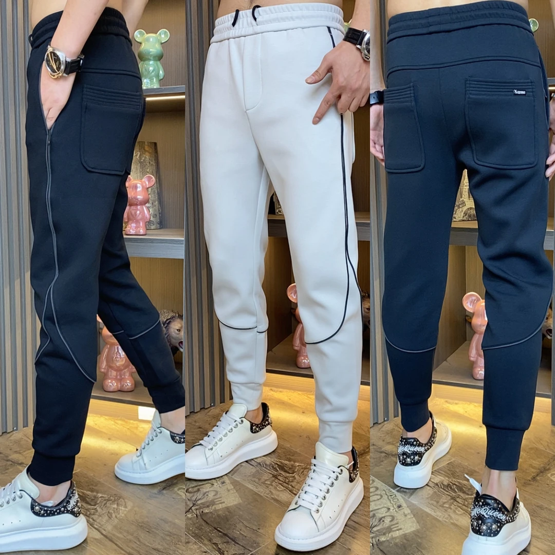 2024冬季加绒加厚款时尚百搭简约设计高品质休闲裤