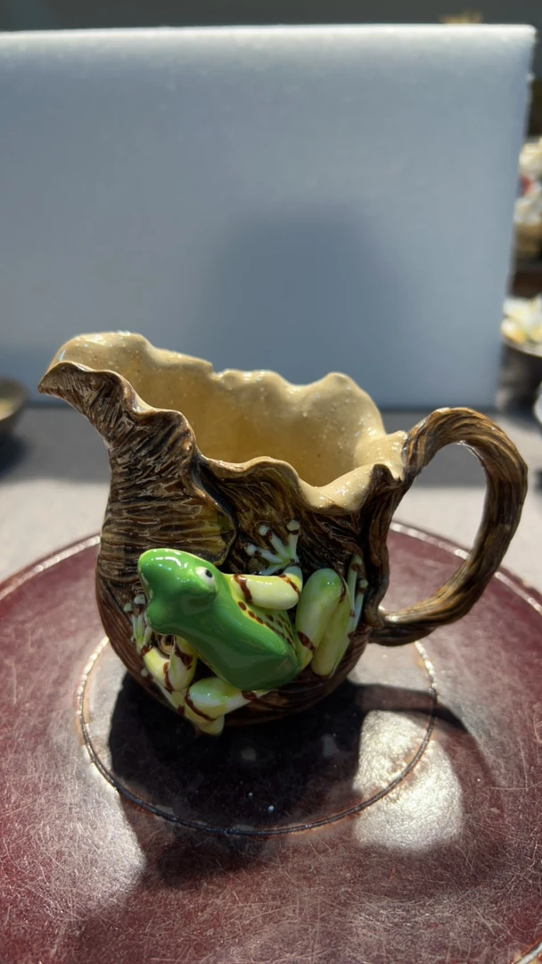 手工制作清蛙手把公道杯，160豪升