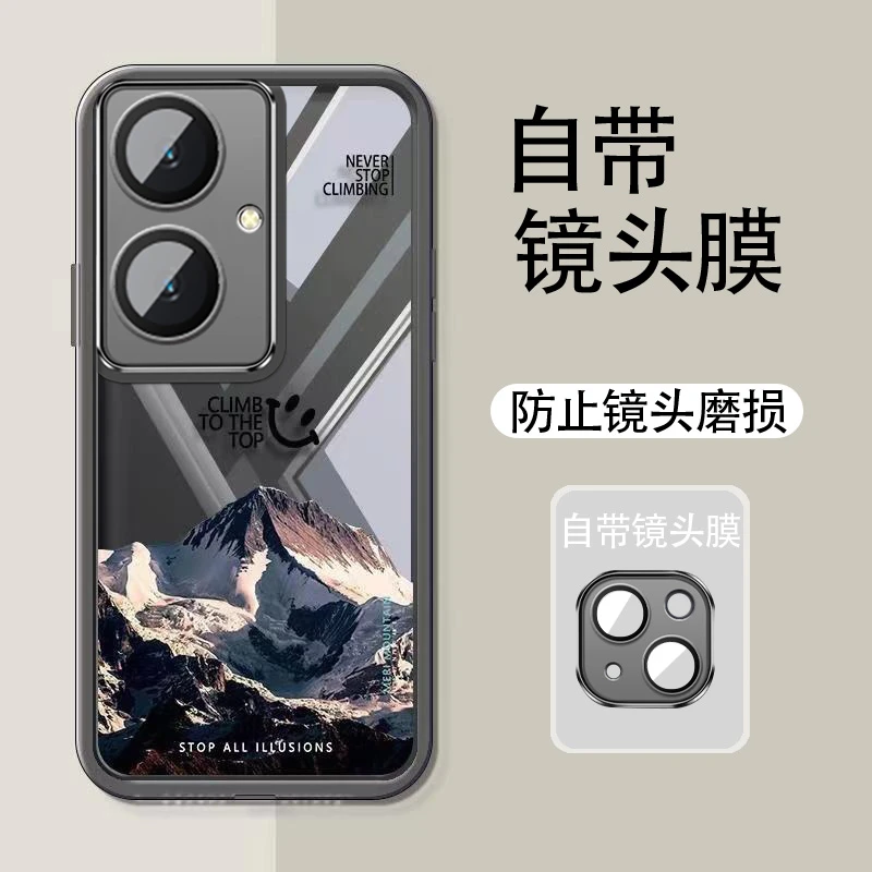 适用VIVOY78+手机壳Y78+自带镜头膜一体壳防摔透明硅胶软壳保护套