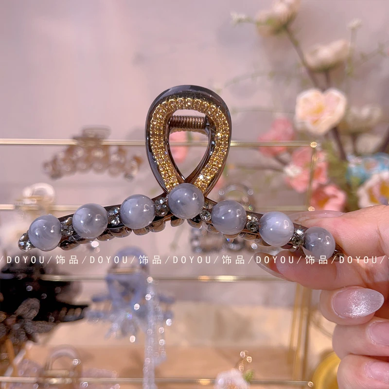 新款大号抓夹星空猫眼气质轻奢时尚百搭后脑勺发夹头饰