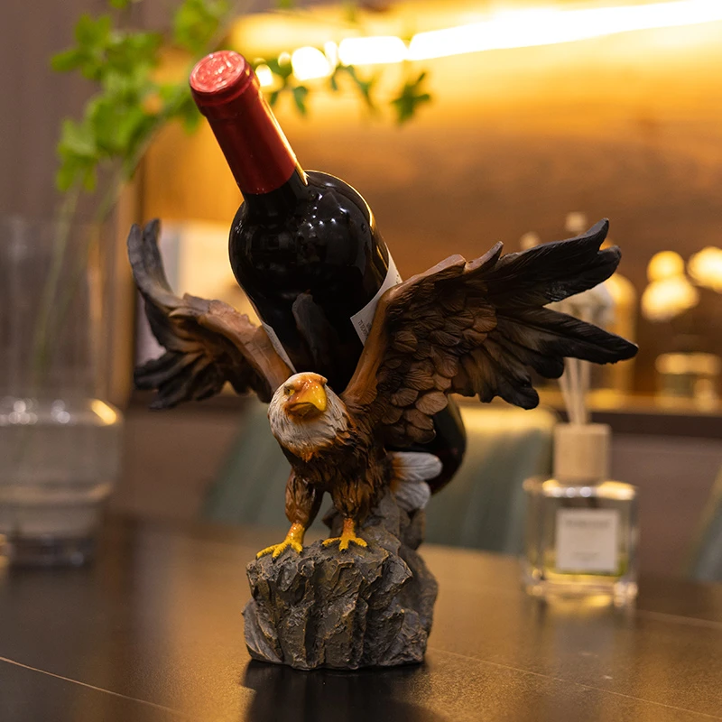 美式创意高档红酒架摆件酒柜装饰品家用酒瓶架玄关个性电视柜摆设