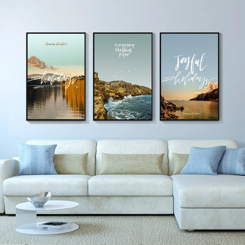 17客厅组合装饰画沙发背景墙挂画北欧现代简约原木风绿色壁画ins