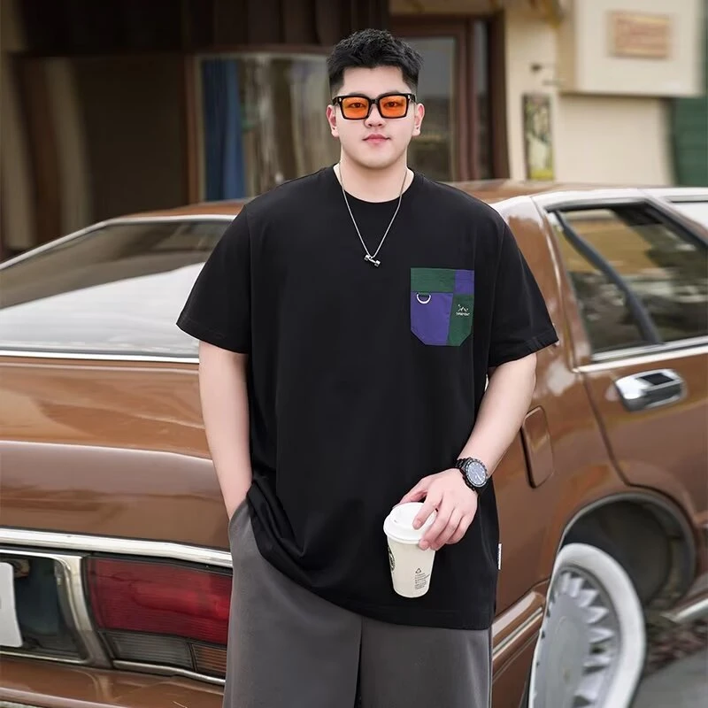 2024新款短袖t恤男ins潮牌欧美嘻哈风圆领打底衫上衣夏季