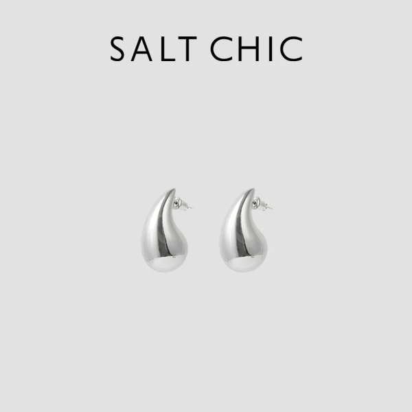铜合金耳饰 SALT CHIC盐执“水滴眼泪”铜度银气质耳饰2024WGJE6