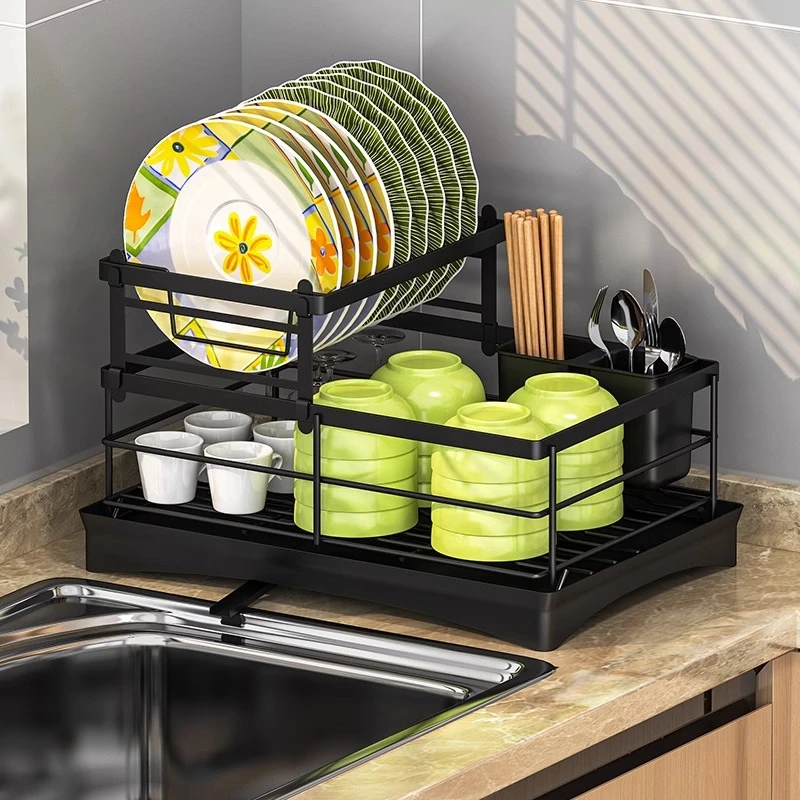 厨房沥水架碗碟架多功能置物架水槽置物架台面沥水架碗盘收纳架子