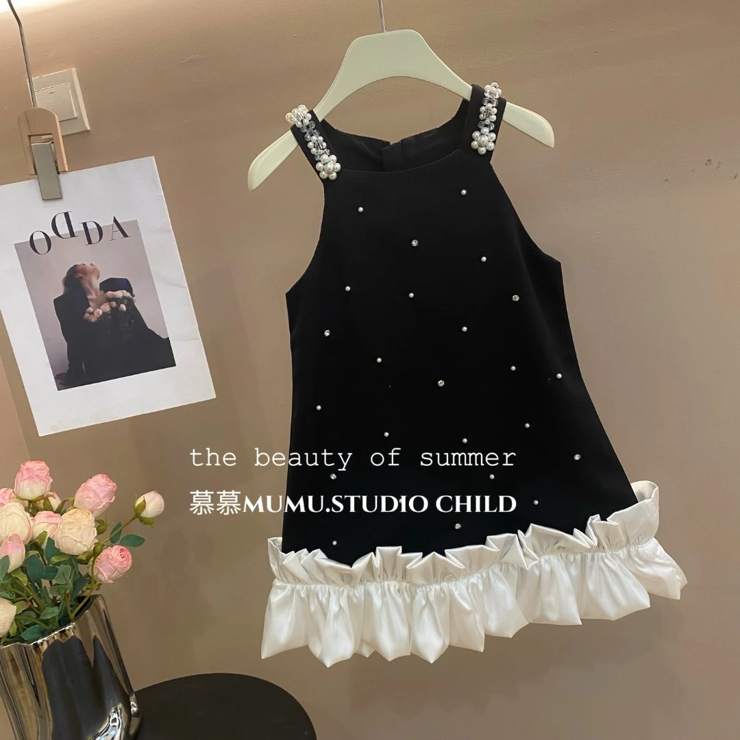 女童2024夏季新款韩版时尚百搭简约款女童小裙子