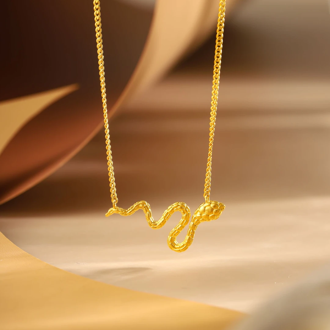 MEMORA/诗普琳黄金套链时尚女款生肖蛇本命年项链GNE05001