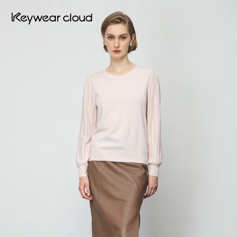 Keywearcloud奇威冬季保暖圆领打底上衣毛衣针织衫