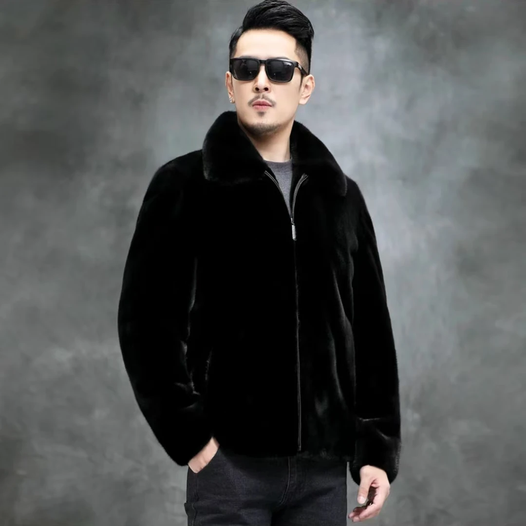 【正品】海宁安安家男士夹克连帽时尚休闲外套加厚整张一体