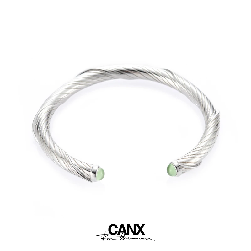 铜合金手镯 CANX 猫一杯 藤蔓情侣手镯小众设计原创可调节手环T01