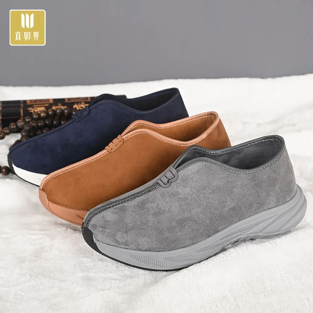 真如界僧鞋秋季新款僧侣和尚薄绒居士鞋高端防滑一脚蹬老北京布鞋