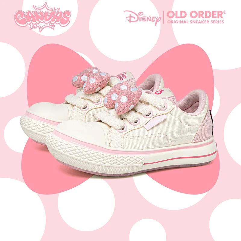 【米妮大头鞋】OLDORDER迪士尼联名款休闲帆布厚底增高低帮情人节
