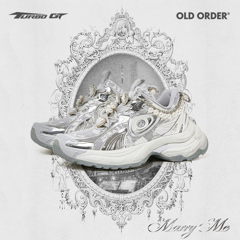 【蕾丝涡轮】OLDORDER透气运动跑鞋老爹鞋婚鞋休闲百搭增高情人节