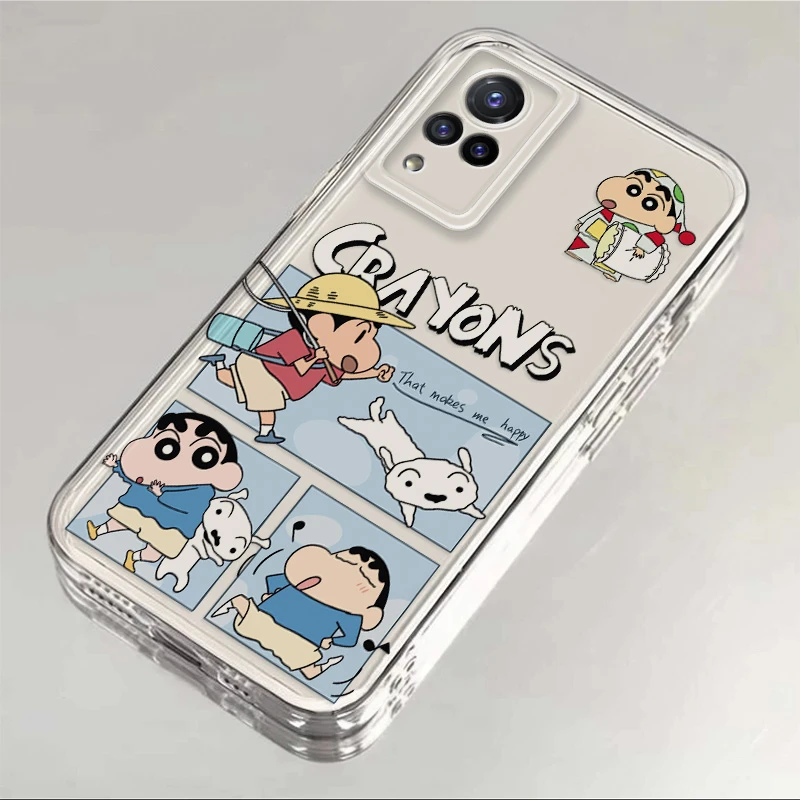 vivos9适用手机壳蜡笔小新秋游卡通透明全包软硅胶防摔保护男女