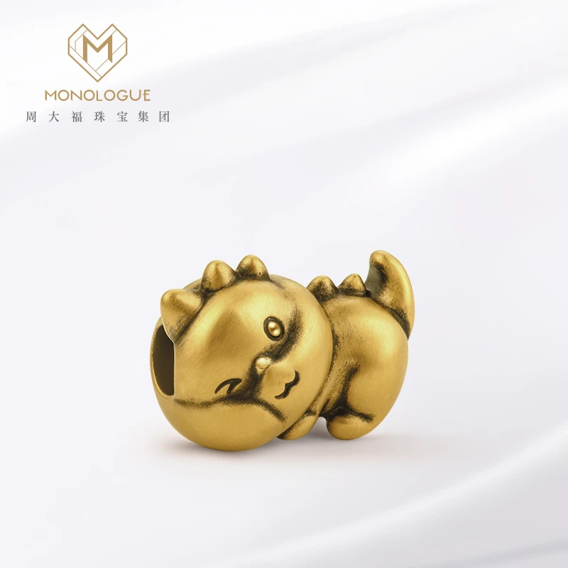 MONOLOGUE独白龙年复古黑金趴趴龙镶嵌转运珠配绳@MR1224