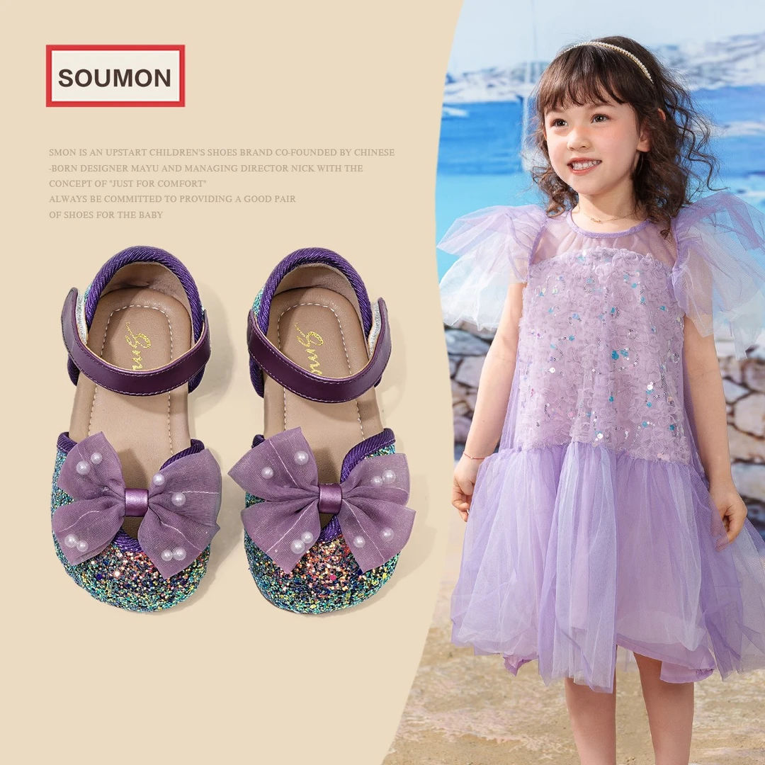 特价儿童凉鞋女童亮片公主鞋洋气2025夏季新款小女孩闪亮鞋宝宝鞋