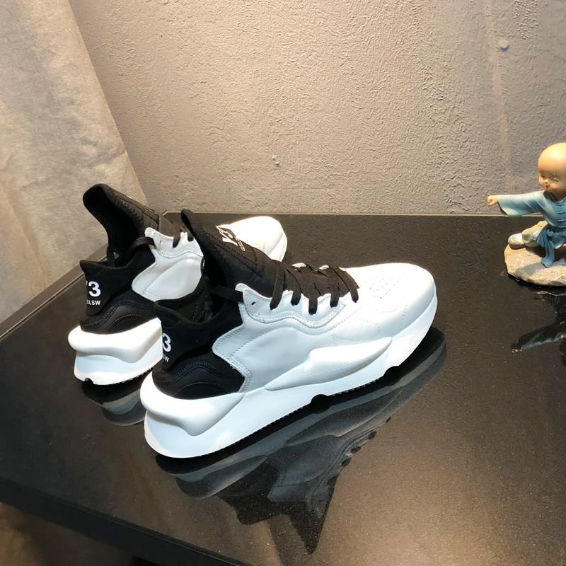 Y3GZCLSW欧洲站夏季老爹鞋男潮流潮系带真皮百搭休闲鞋厚底松糕鞋