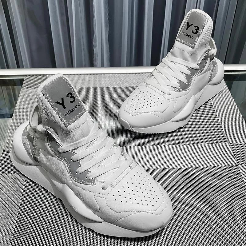 Y3GZCLSW潮牌2025春夏真皮女鞋欧洲站老爹鞋潮厚底休闲运动鞋INS