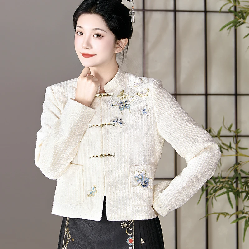 【梦蝶】丑乖华服兴原创重工刺绣国风新中式外套2024秋冬长袖上衣