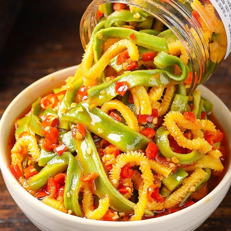 魔芋贡菜即食香辣脆爽下饭菜素毛肚拌饭零食酸辣开胃爽口瓶装咸菜
