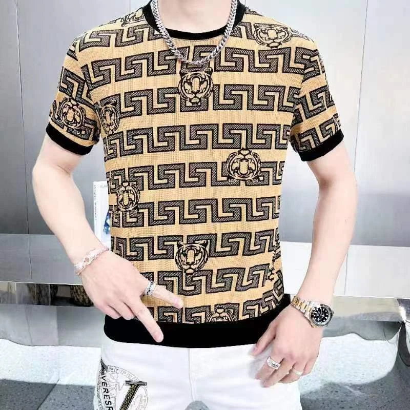 夏季新款夏装男士短袖虎头8006