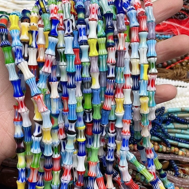 玛瑙/玉髓珠宝半成品未镶嵌一条多宝琉璃竹节