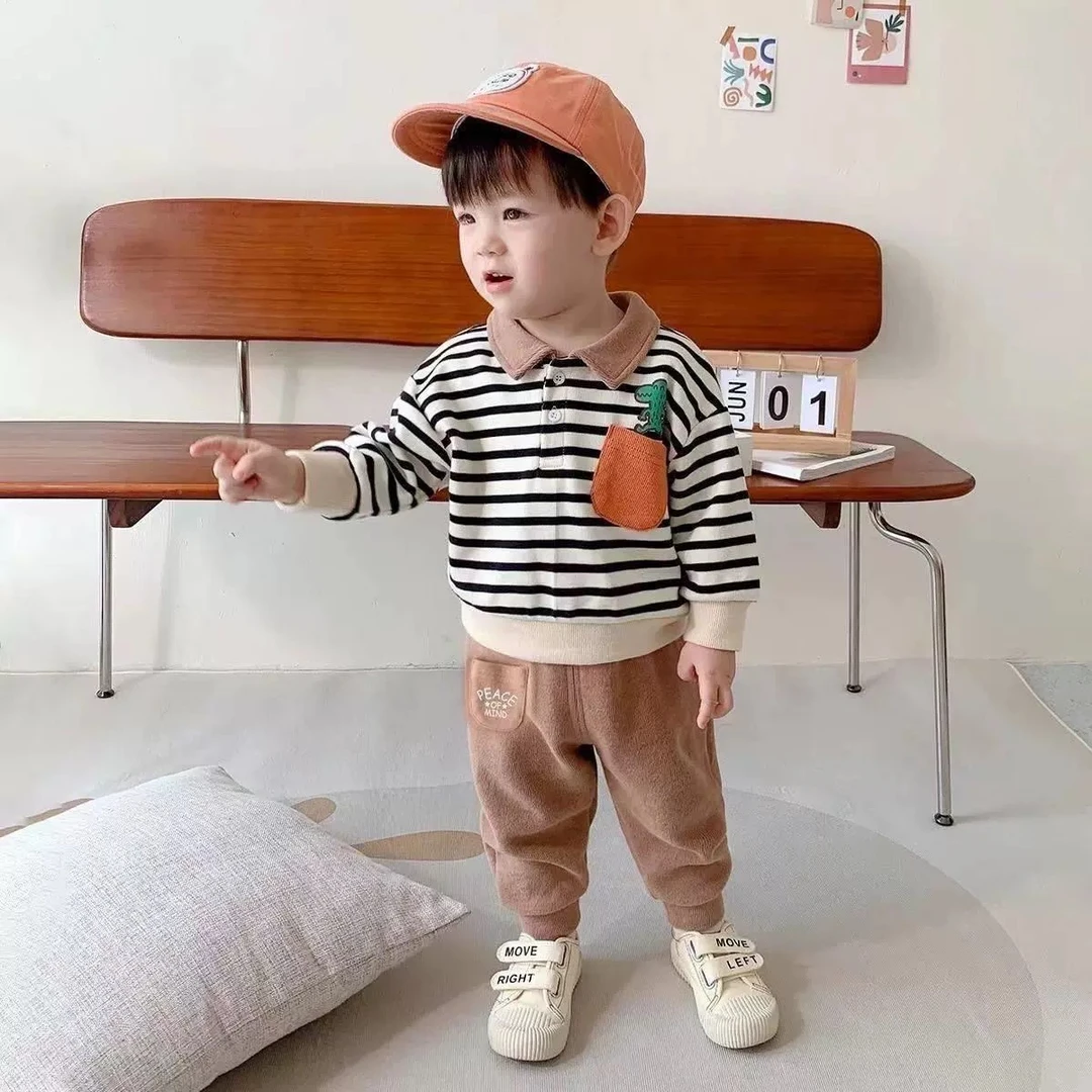 男童秋季套装儿童运动服宝宝polo衫两件套洋气童装小童秋装衣服潮