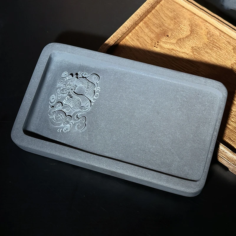 易州石砚塔山青云龙淌池砚纯手工雕刻纯天然石料厂家直销文房四宝