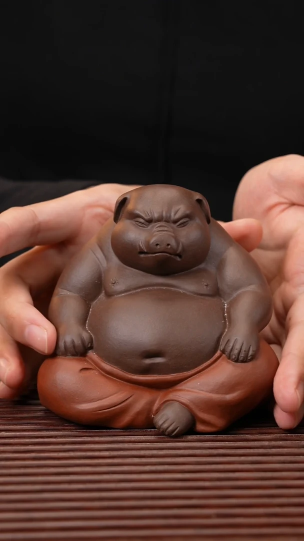 【闪购商品】紫砂茶宠紫砂社会猪