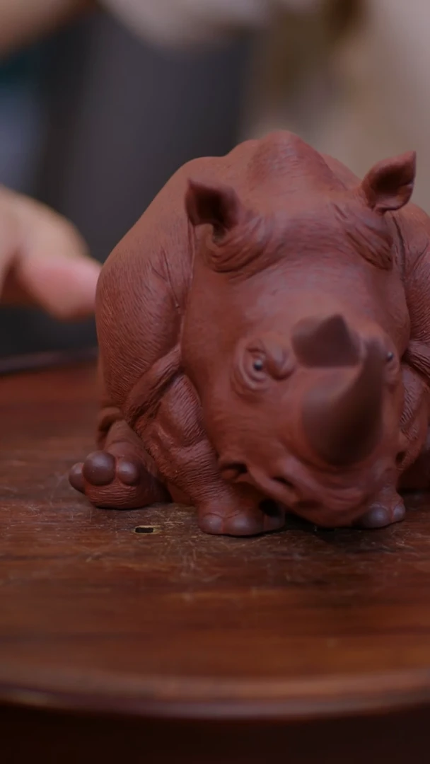 【闪购商品】紫砂茶宠大犀牛，，