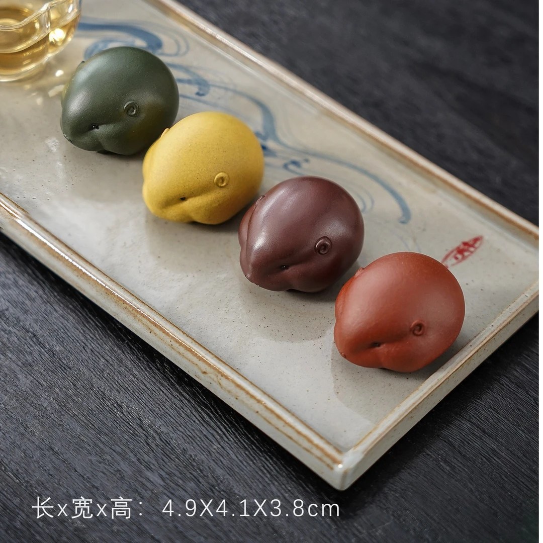 【赵永辉 | 小吞金兽】紫砂茶宠小摆件小雕塑可爱小老鼠