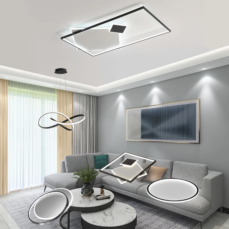 客厅灯简约现代大气2023新款主卧北欧大灯套餐组合卧室房间吸顶灯